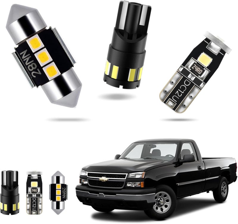 EASY EAGLE LED Interior Car Lights for Silverado/GMC-1999-2006: 12 Piece Kit White LED Light Bulbs - Super Bright 6000K + Install Tool - Image 1